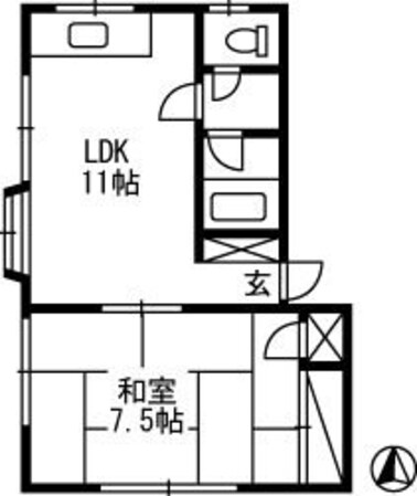 コーポヒラタの物件間取画像